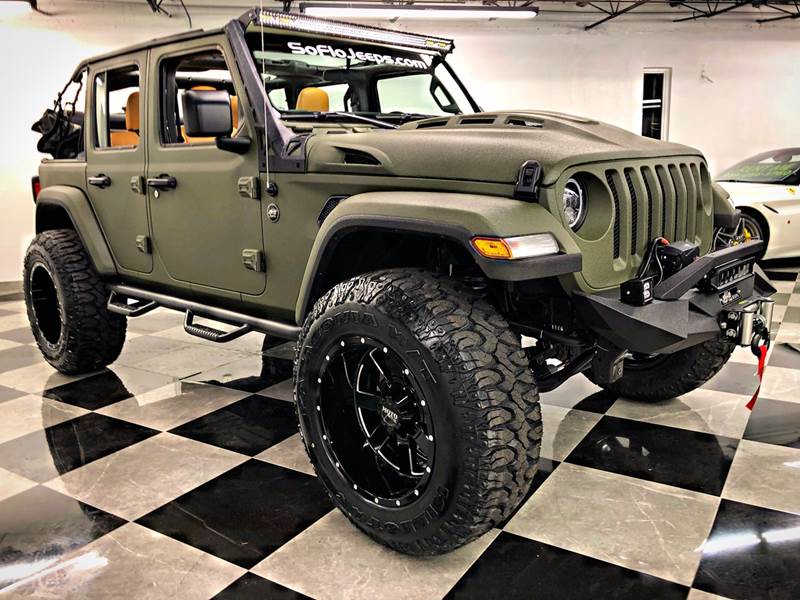 2018 Jeep Wrangler Unlimited Custom Kelvar olive drab Abrams Edition In ...