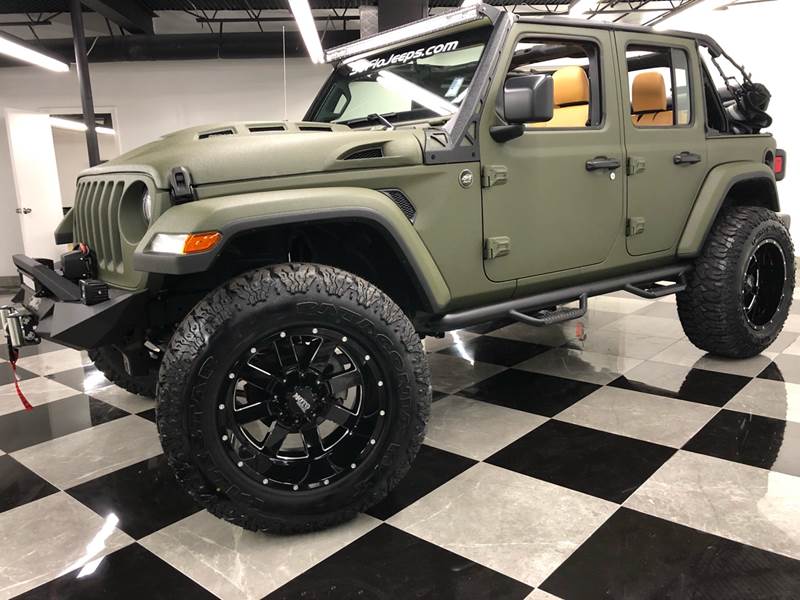 2018 Jeep Wrangler Unlimited Custom Kelvar olive drab Abrams Edition In ...