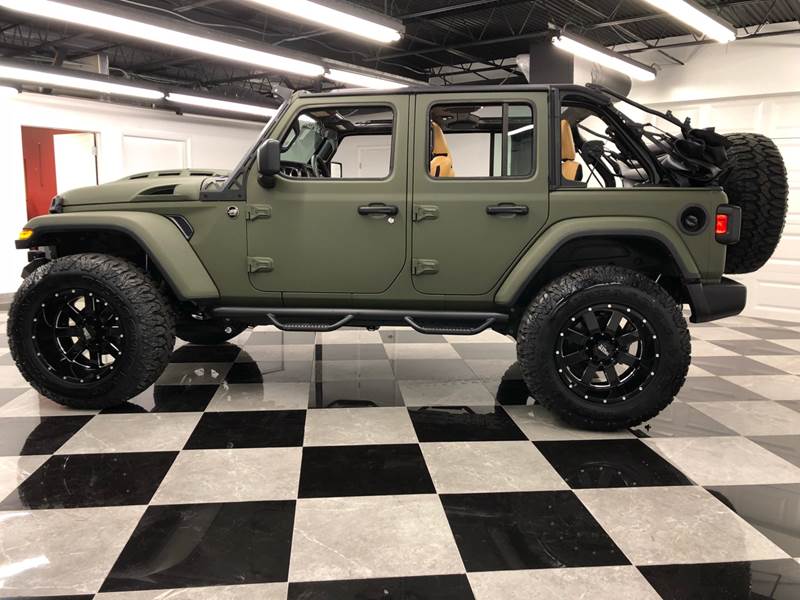 2018 Jeep Wrangler Unlimited Custom Kelvar olive drab Abrams Edition In ...