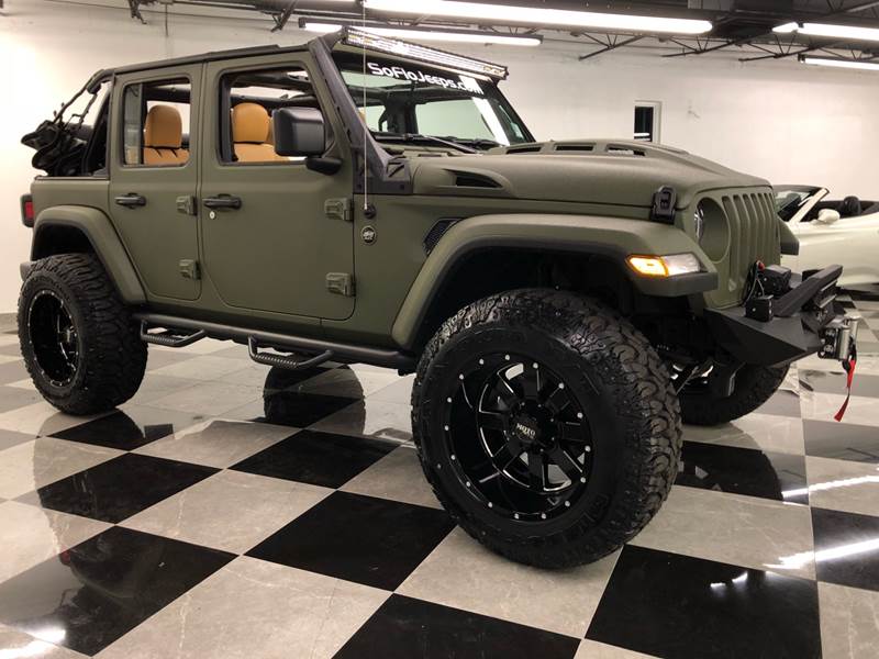 2018 Jeep Wrangler Unlimited Custom Kelvar olive drab Abrams Edition In ...