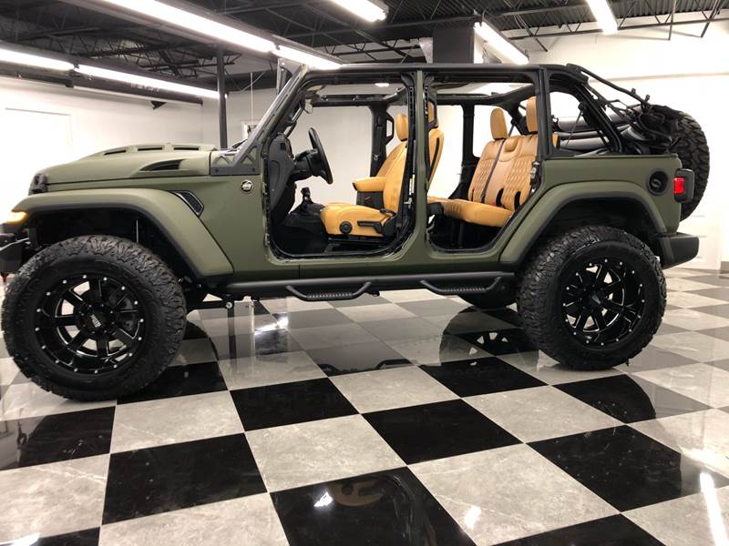 2018 Jeep Wrangler Unlimited Custom Kelvar olive drab Abrams Edition In ...