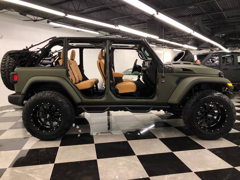 2018 Jeep Wrangler Unlimited Custom Kelvar olive drab Abrams Edition In ...