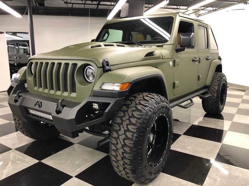 2018 Jeep Wrangler Unlimited Custom lifted kevlar olive drab jeep ...