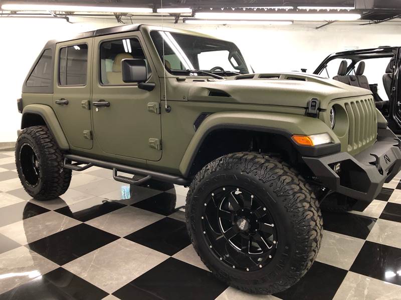 2018 Jeep Wrangler Unlimited Custom Lifted Kevlar Olive Drab Jeep 