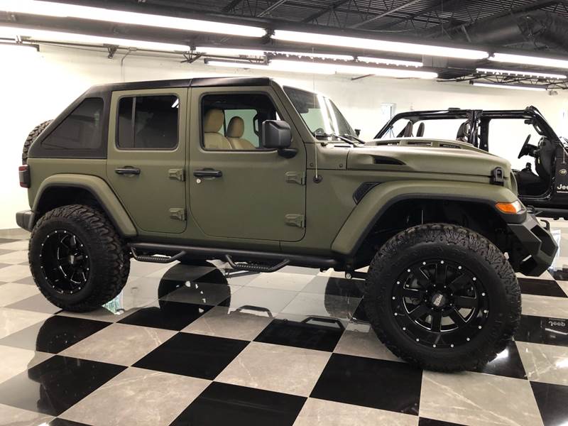 2018 Jeep Wrangler Unlimited Custom lifted kevlar olive drab jeep ...