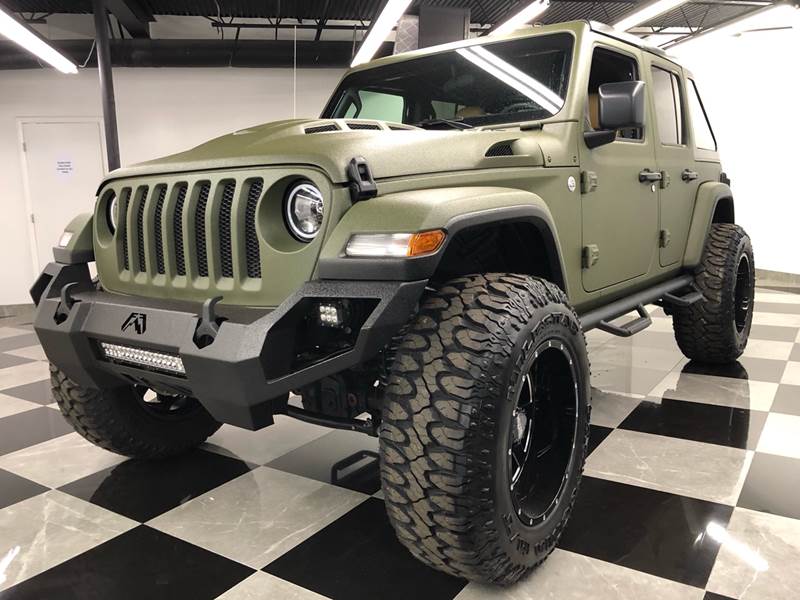 2018 Jeep Wrangler Unlimited Custom lifted kevlar olive drab jeep ...