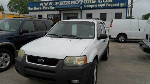 2004 Ford Escape for sale at Peek Motor Company in Houston TX