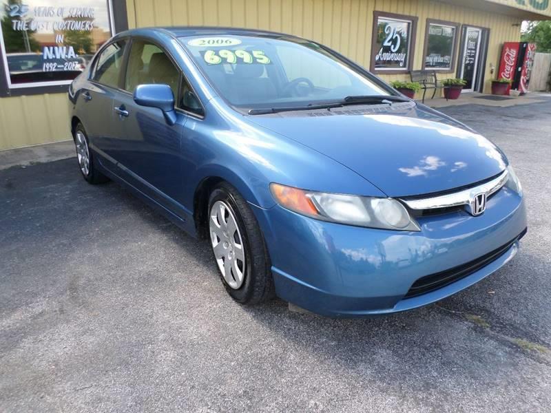 06 Honda Civic Lx 4dr Sedan W Automatic In Bentonville Ar Credit Cars Of Nwa