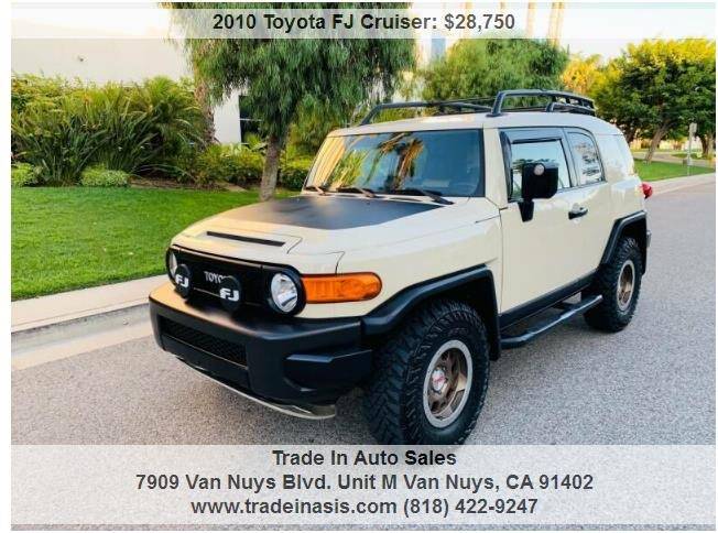 2010 Toyota Fj Cruiser 4x4 4dr Suv 5a In Van Nuys Ca Trade In