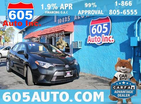 2015 Toyota Corolla for sale at 605 Auto  Inc. in Bellflower CA