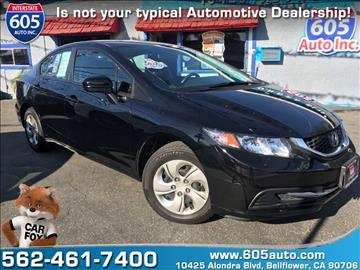 2015 Honda Civic for sale at 605 Auto  Inc. in Bellflower CA