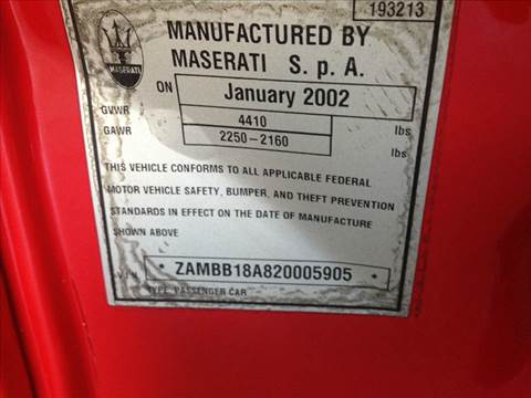 2002 Maserati Spyder Cambiocorsa