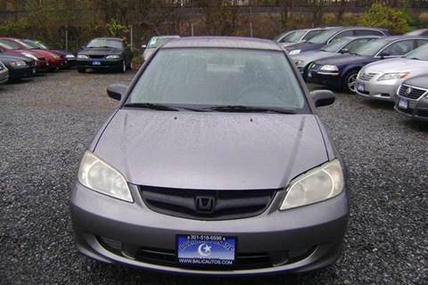 2004 Honda Civic for sale at Balic Autos Inc in Lanham MD
