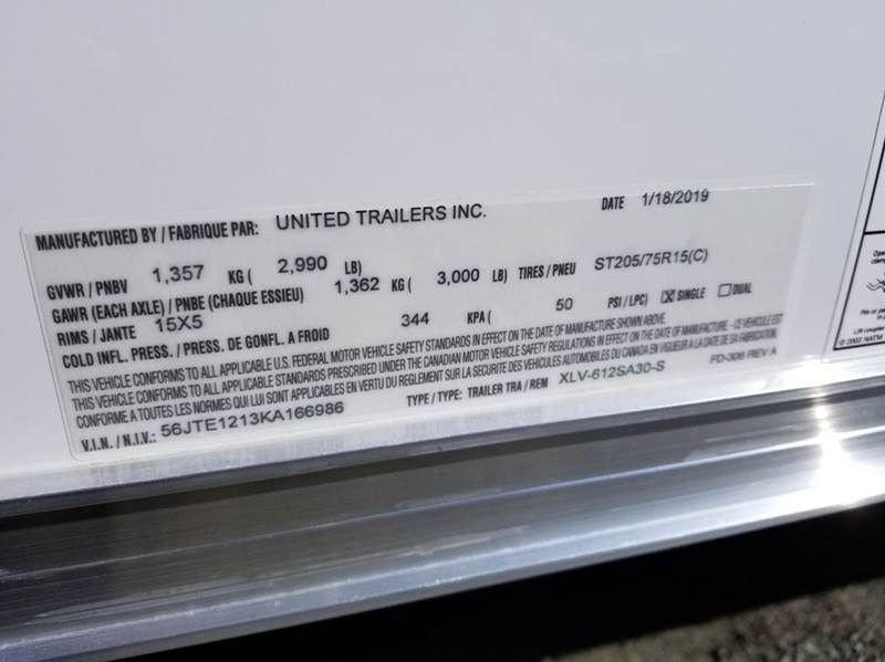 2022 United 6x12+2 3.5K XLV