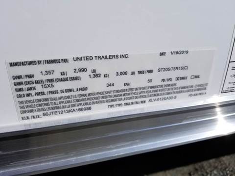 2022 United 6x12+2 3.5K XLV