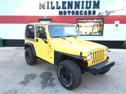 2000 Jeep Wrangler for sale at Millennium Motorcars in Yorkville IL