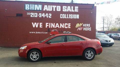 2006 Pontiac G6 for sale at BHM Auto Sales in Detroit MI