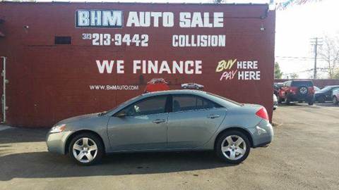 2009 Pontiac G6 for sale at BHM Auto Sales in Detroit MI