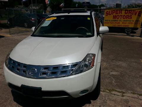 2004 Nissan Murano for sale at SUPER DRIVE MOTORS in Houston TX