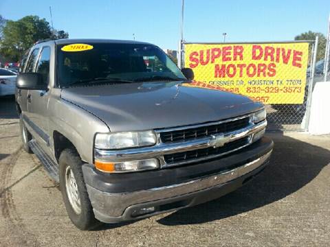 2003 Chevrolet Tahoe for sale at SUPER DRIVE MOTORS in Houston TX
