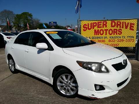 2010 Toyota Corolla for sale at SUPER DRIVE MOTORS in Houston TX