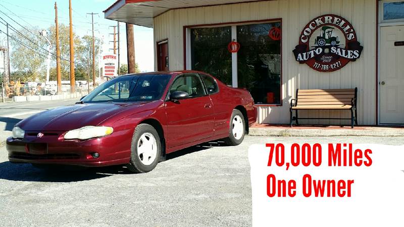 2001 Chevrolet Monte Carlo for sale at Cockrell's Auto Sales in Mechanicsburg PA