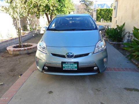 2012 Toyota Prius Plug-in Hybrid for sale at N c Auto Sales in Los Angeles CA
