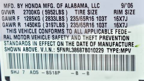 2007 Honda Odyssey EX-L