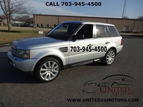 2007 Land Rover Range Rover Sport for sale at United Motors in Fredericksburg VA