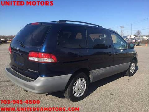2002 Toyota Sienna for sale at United Motors in Fredericksburg VA
