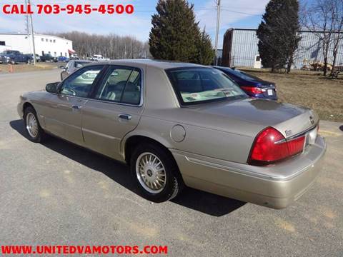 2000 Mercury Grand Marquis for sale at United Motors in Fredericksburg VA